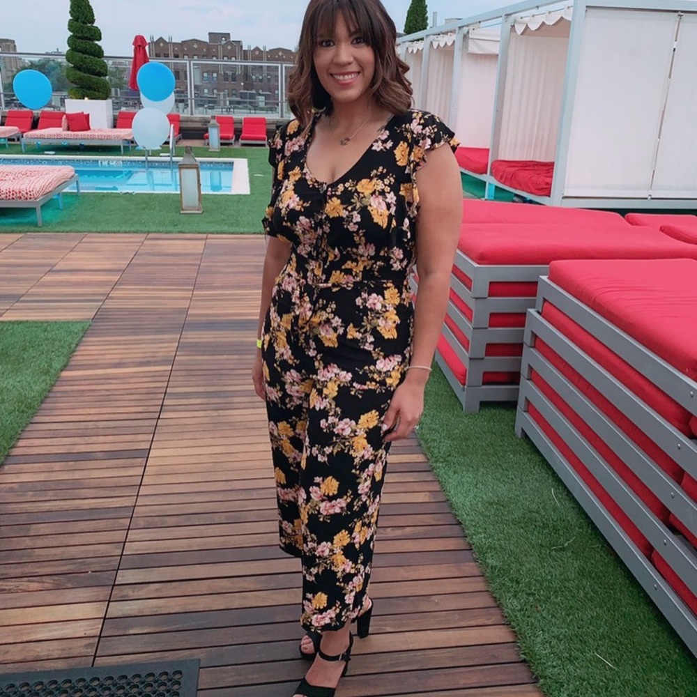 Black Floral Jumpsuit